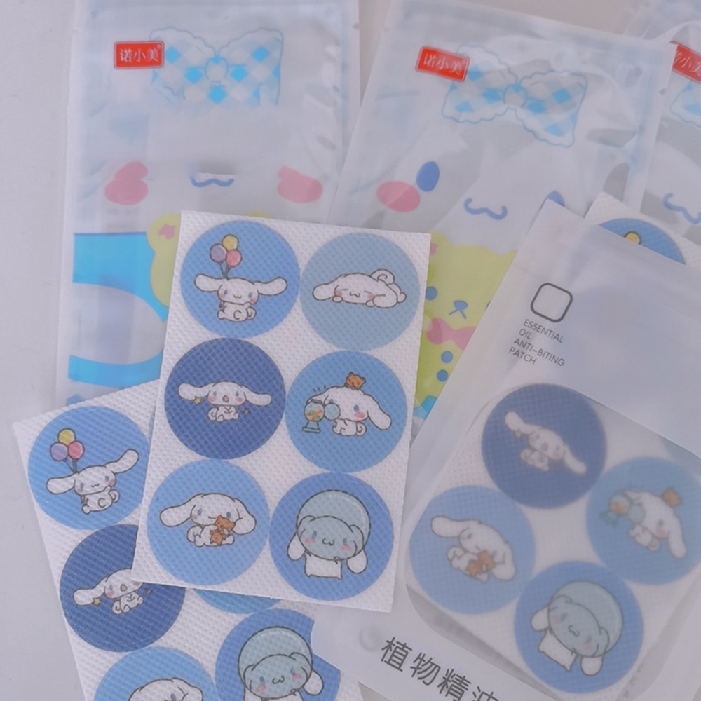 24 Pcs Kartun Anak Pencegah Nyamuk Stiker Tanaman Minyak Esensial Lucu Siswa Stiker Luar Ruangan Kreatif Aroma Obat Nyamuk Stiker