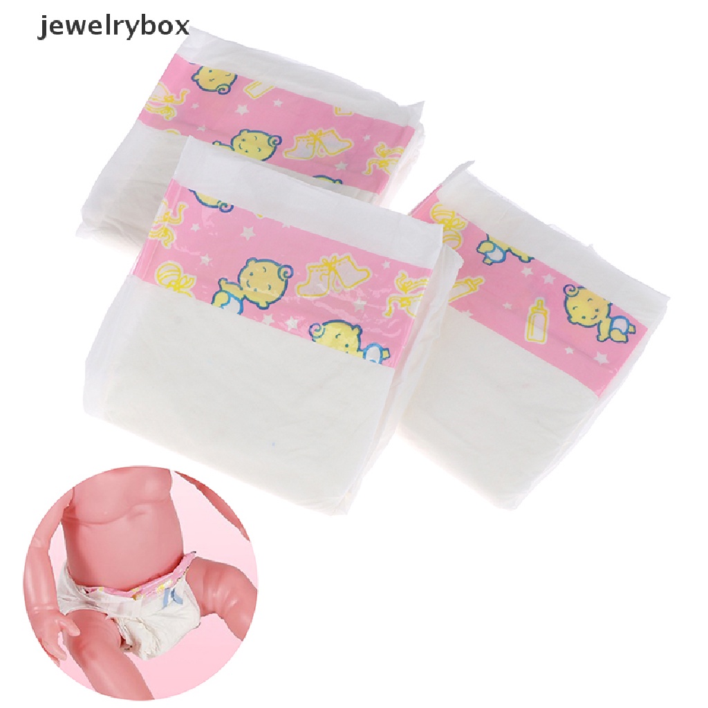 [jewelrybox] 3pcs Popok Celana Memakai Untuk Boneka Aksesori Hadiah Bayi Lahir Aksesoris Mainan Anak Butik