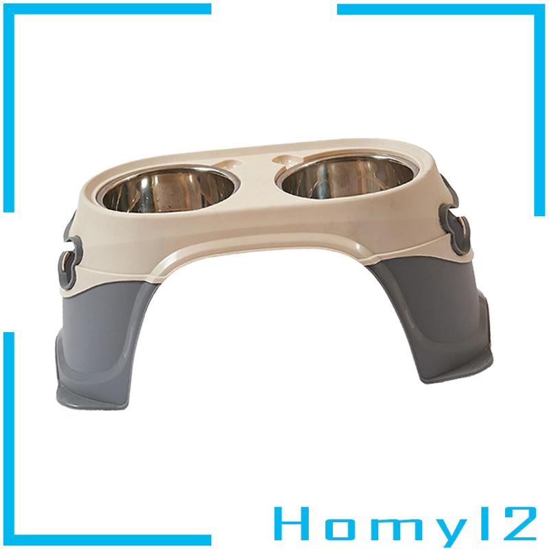 [HOMYL2] Mangkok Raised Pet Bowl Stand Pet Feeder Tempat Makan Piring Anjing Non Slip