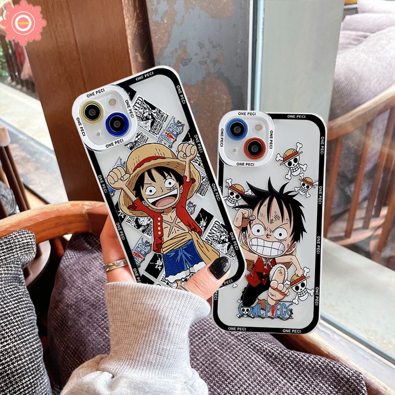 Case Untuk Infinix Hot11 9 10 12 11s Main 12pro Hot 8 11s 10s Nfc 10 Lite 12i 20 20s Smart 6 4 5plus Note 10 11 12 Pro 12 2023 Transparan Kartun Anime One Piece Luffy Lembut Sarung