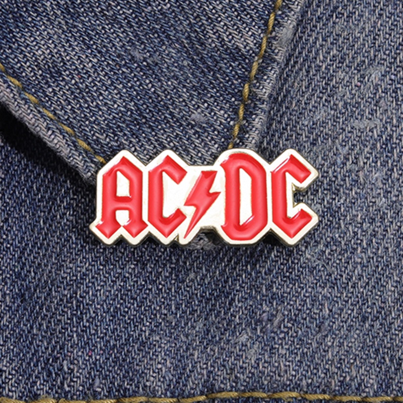 Acdc Bros Band Rock Lencana Retro Heavy Metal Musik Kipas Hadiah Aksesoris Pakaian