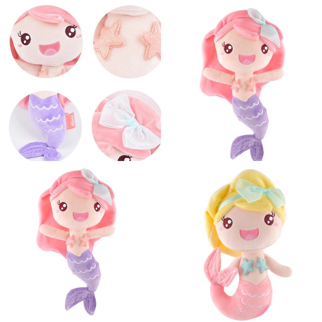 Mermaid Princess Mainan Mewah Boneka Binatang Plushie Hadiah Gadis Dekorasi Rumah