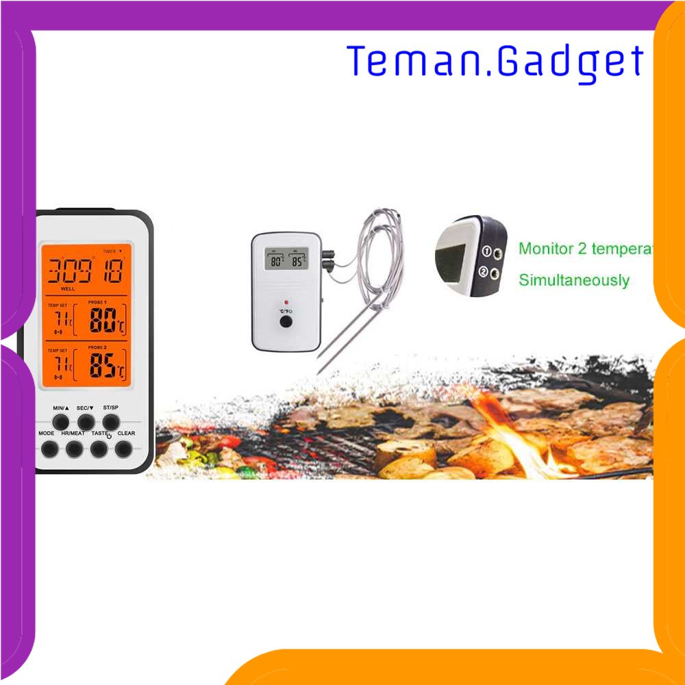 TG - DPR Anpro Termometer Makanan Daging Digital Wireless 2 Probe with Timer - KN6008-2