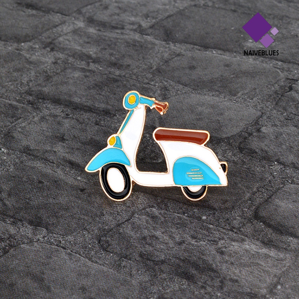 &lt; Naiveblues &gt; Kartun Motor Enamel Bros Pin Unisex Denim Ransel Lencana Perhiasan