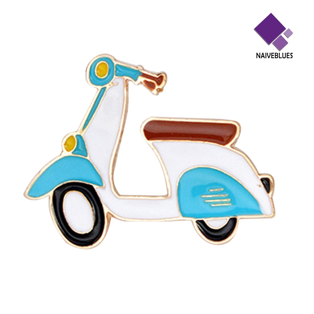&lt; Naiveblues &gt; Kartun Motor Enamel Bros Pin Unisex Denim Ransel Lencana Perhiasan