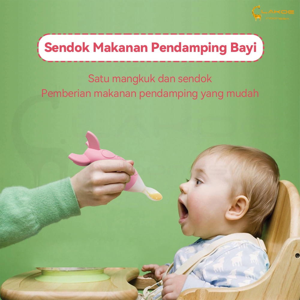 Lakoe Sendok Botol Mpasi Silikon/Botol sendok mpasi/Baby Feeding Spoon Dispenser/Botol Dot Silicone sendok makan bayi