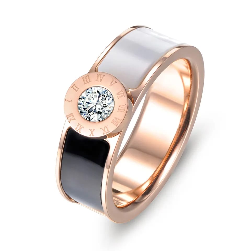 GROSIR Cincin BVL yinyang zircon titanium stainless steel 316L import berkualitas bisa bayar ditempat COD