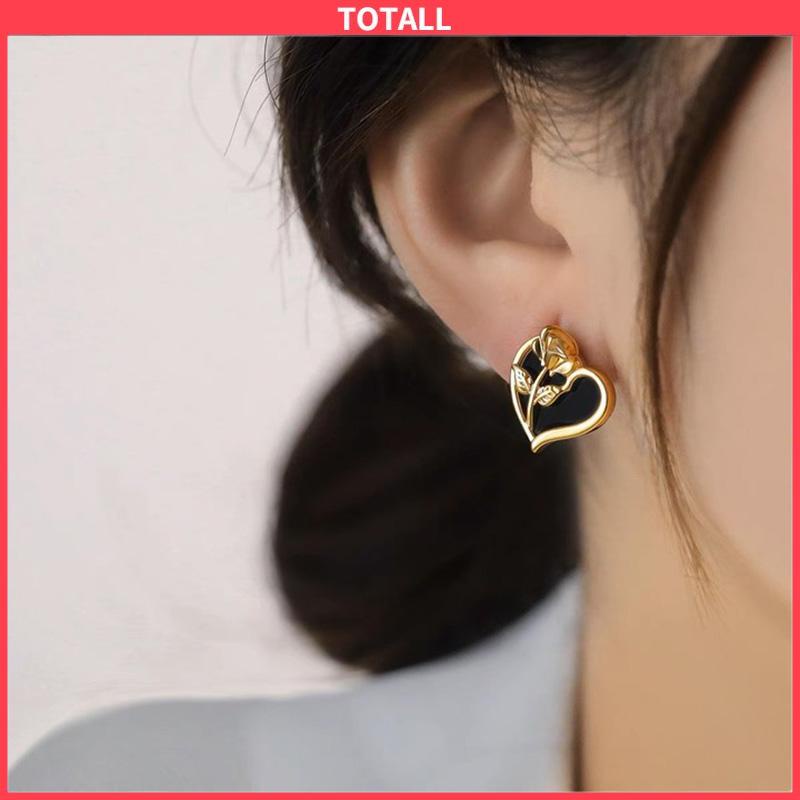 COD Anting S925 Korea anting bunga cinta  anting gaya Prancis untuk wanita-Totall