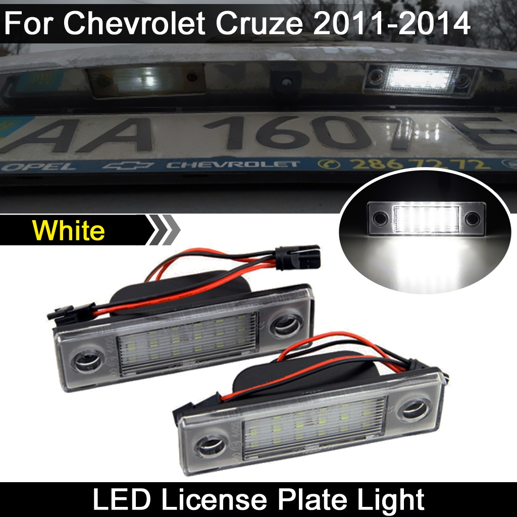 2pcs Untuk Chevrolet Cruze 20112 2012 2013 2014kecerahan Tinggi Putih LED Plat Nomor Lampu