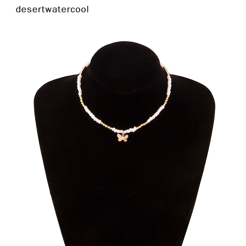 Deid Warna-Warni Manik Kecil Kupu-Kupu Bintang Liontin Choker Bohemia Kalung Wanita Perhiasan Martijn