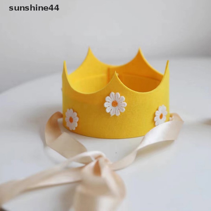 Sunshine Anak Daisy Pesta Ulang Tahun Mahkota Topi Bunga Kuning Pink3 4 5 6 7 8 9 Tahun Baby Shower Tema Bunga Matahari Hiasan Kepala Ulang Tahun ID