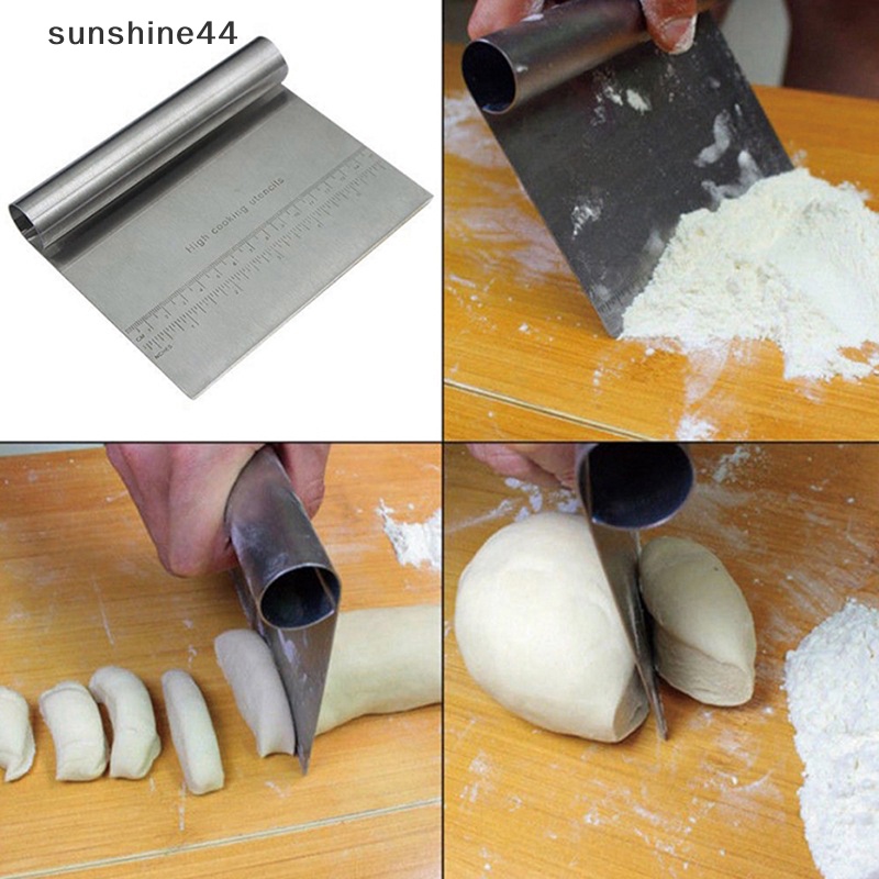 Sunshine Alat Pemotong Scraper Adonan Kue Stainless Steel Baking Cake Pengikis Adonan Masak ID