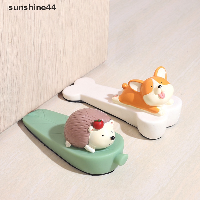 Sunshine Safety Protector Lucu Kartun Silikon Figure Door Stopper Wedge Pelindung Rumah ID