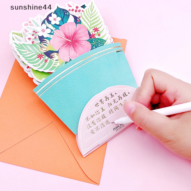 Sunshine 3D Greeg Card Bunga Floral Butterfly Ulang Tahun Ucapan Terima Kasih Bunda Famil ID