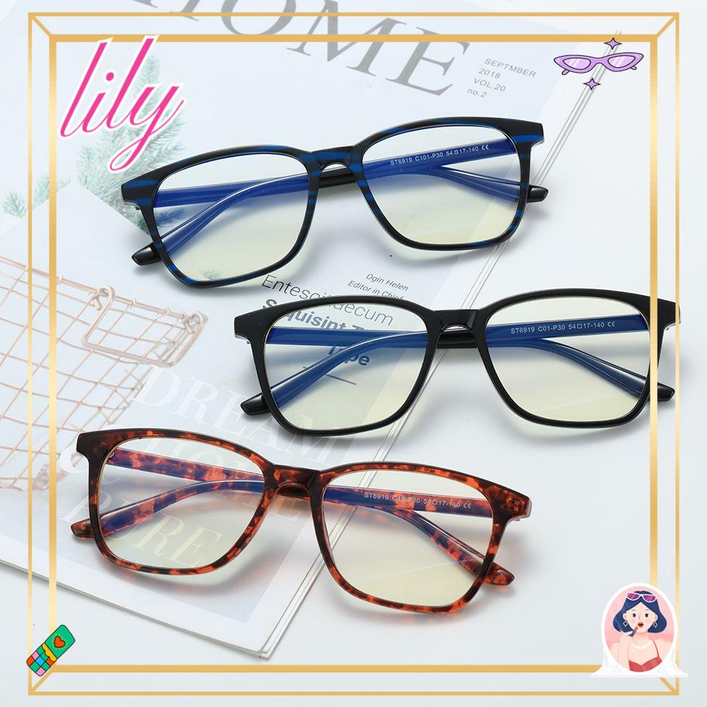 Lily Kacamata Komputer Vision Care Cut UV400 Dengan Engsel Pegas Nerd Reading Gaming Glasses Unisex Glasses