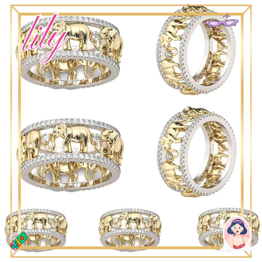 Cincin Band LILY Perhiasan Pernikahan Mewah Romantis Isi Emas Kuning 18k