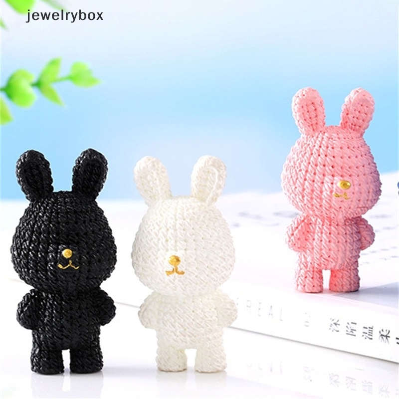 [jewelrybox] 1pc 1: 12rumah Boneka Kelinci Mini Lanskap Mikro Tahun Baru Maskot Kelinci Ornamen Butik