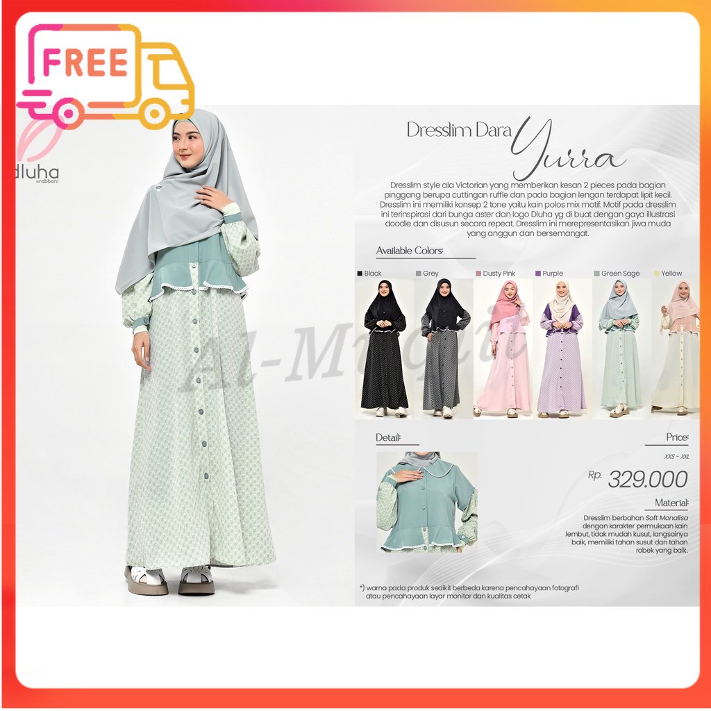 DISKON RABBANI ORI Gamis Remaja Rabbani - Dresslim Dara Yurra Al-Muqiit.Shop