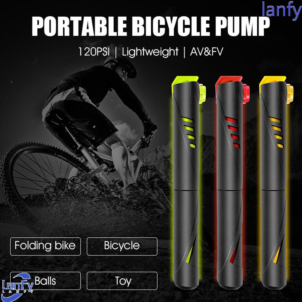 Lanfy Pompa Sepeda Aluminium Tahan Lama Tire Inflator Schrader Presta Valve Multi-Fungsi Pompa Sepeda Gunung Bersepeda