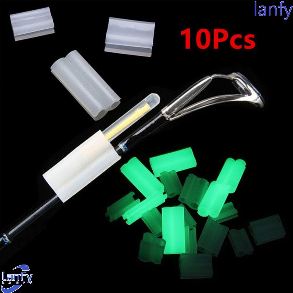 Lanfy Alat Pancing Glow Stick Bermanfaat Gelap Clip on Rod Feeder