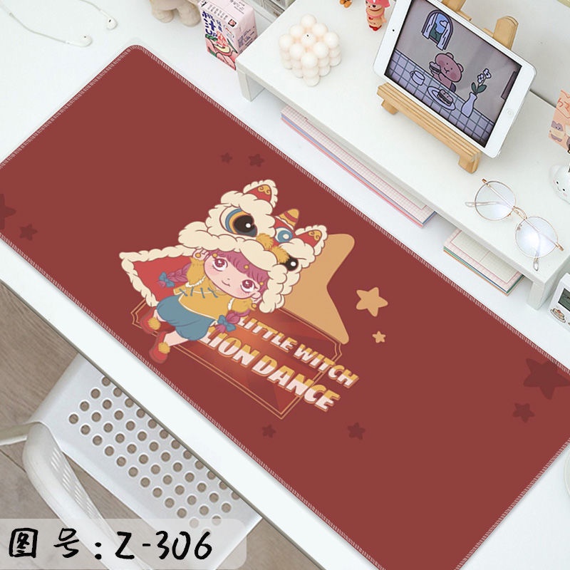 Original Little Demon Girl Besar Mouse Pad Kartun Komputer Laptop Meja Khusus Alas Meja Kantor Kreatif