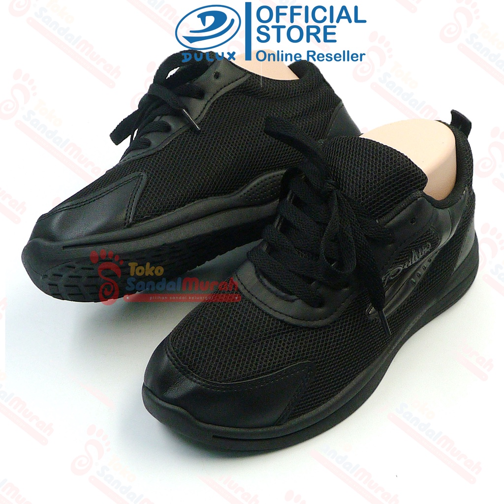 Toko Sendal Murah - Sepatu Sekolah Full Hitam Uk 32 - 39 / Sepatu Kets Tali Laki - Laki Perempuan / Sepatu Kets Fashion Casual / Sepatu Model Terbaru [Toko Sendal Murah BX 8051 Hitam]