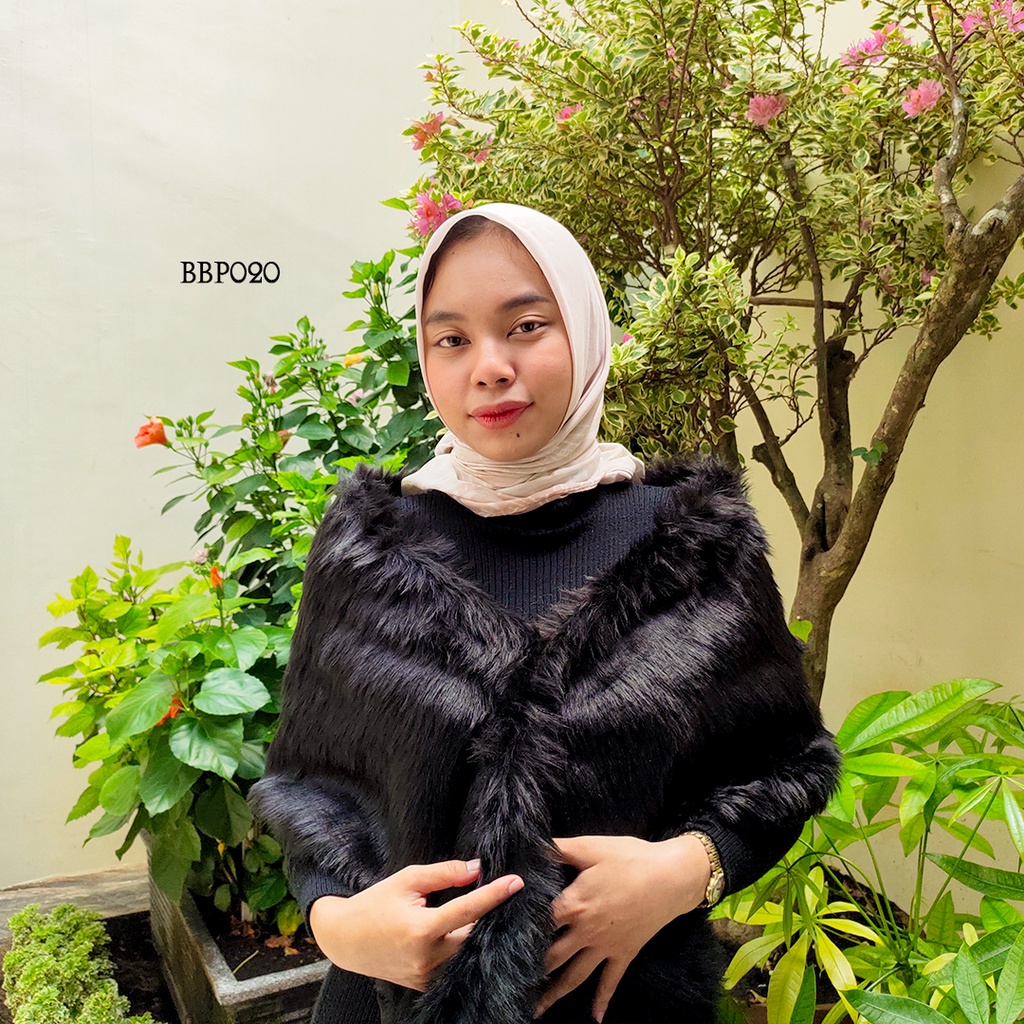 SET BOLERO CARDIGAN BULU BROKAT PESTA PENGANTIN WANITA MODERN BBP020