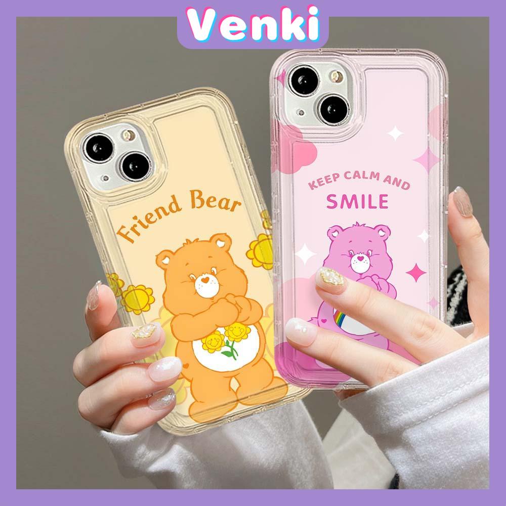 VENKI -For iPhone 11 iPhone Case Clear Case TPU Soft Case Airbag Shockproof Cute Cartoon Bear Compatible with iPhone 14 13 Pro Max iPhone 12 Pro Max 11 7Plus 6Plus XR xs max 7 8