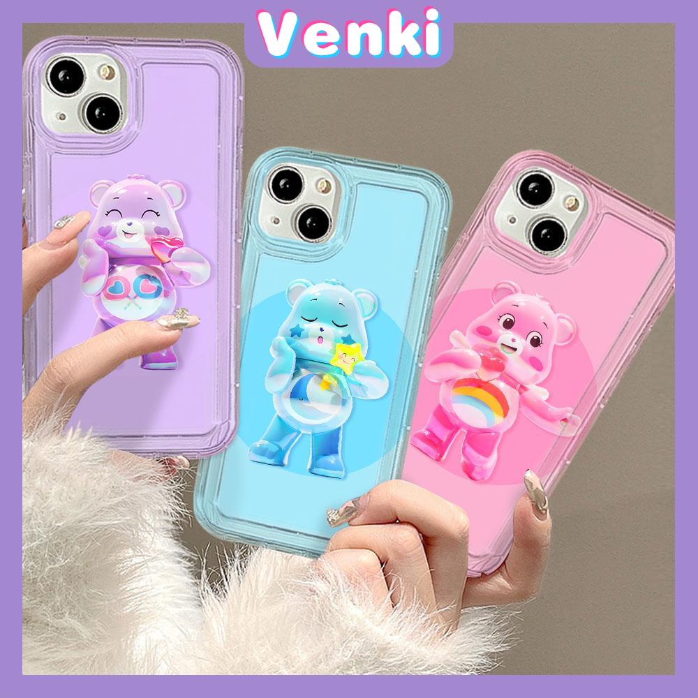 VENKI - For iPhone 11 iPhone Case Clear Case TPU Soft Case Airbag Shockproof Cute Cute Cartoon Bear Compatible with iPhone 14 13 Pro Max iPhone 12 Pro Max 11 7Plus 6Plus XR xs max