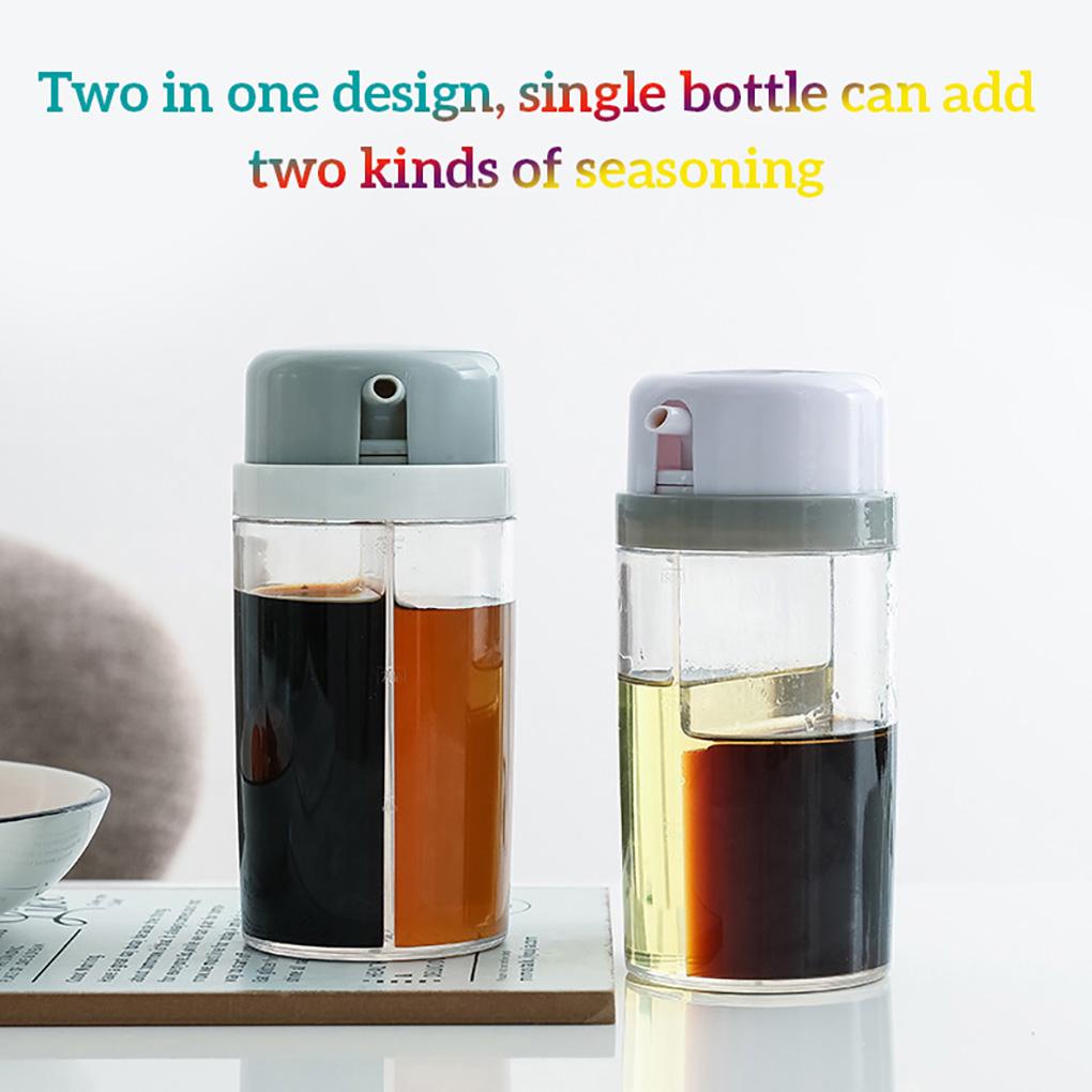 Rotating Condiment Jar Bening 2in1 Kecap Cuka Botol Bumbu Wadah Dispenser Bumbu