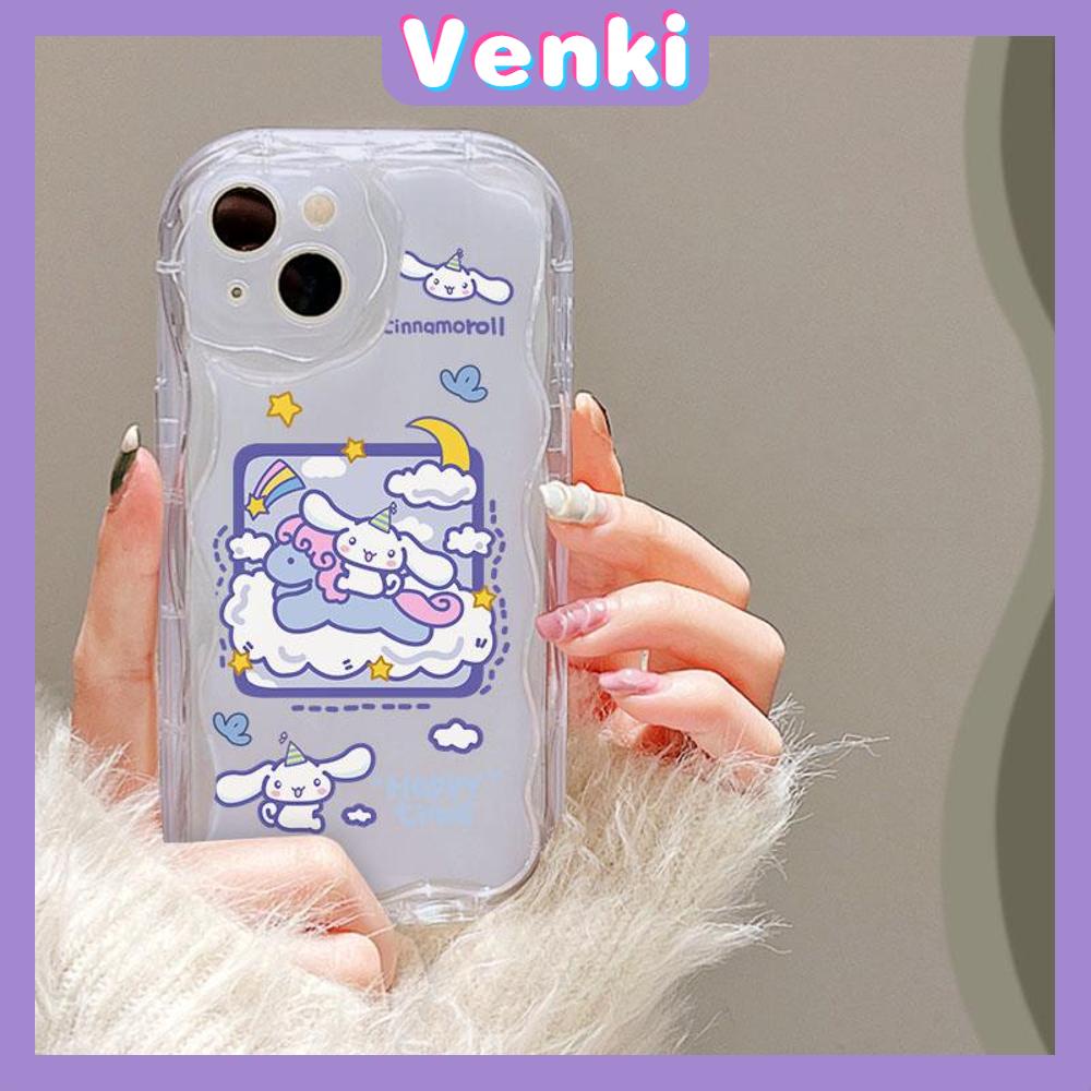 VENKI - For iPhone 11 iPhone Case 3D Curved Edge Wave Clear Case TPU Airbag Shockproof Camera Cover Cute Cartoon Compatible with iPhone 14 13 Pro max 12 Pro Max xr xs max 7 Plus 8