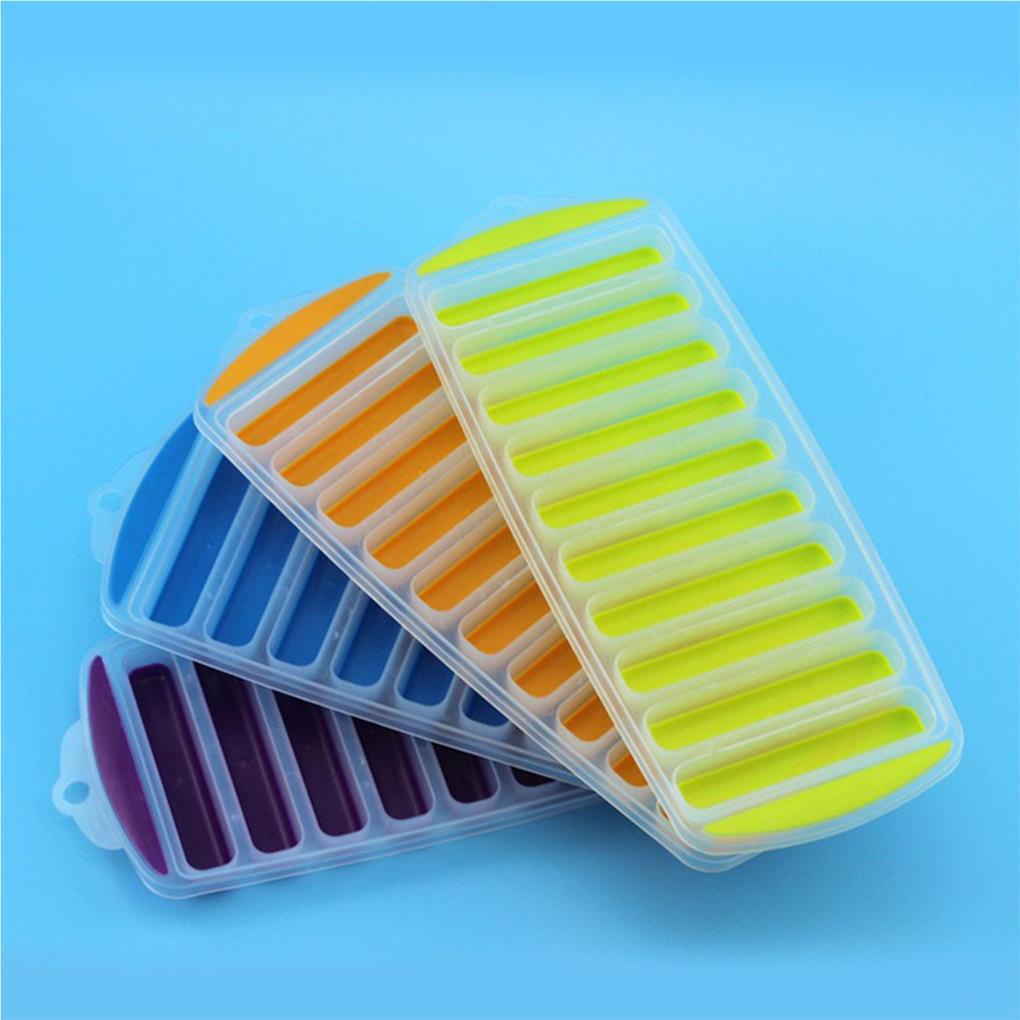 Silicone Ice Stick Cube Tray Mudah Push and Pop Out Cetakan Es Stik Kubus Botol Air Ice Stick Tray Untuk Olahraga Dan Botol Air