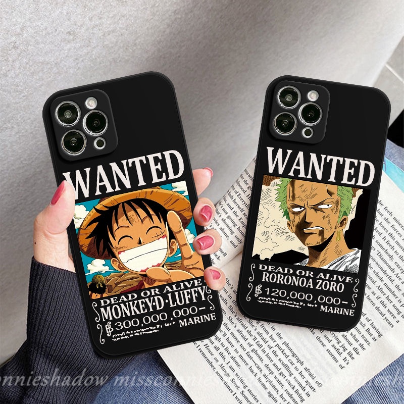 One Piece Case Pola Samping Merek Trendi Kompatibel Untuk iPhone 7Plus 11 14 13 12 Pro Max XR 7 6S 8 6 Plus X XS Max SE 2020 Kartun Lucu Anime Tpu Lembut Tepi Lurus Penutup Belakang