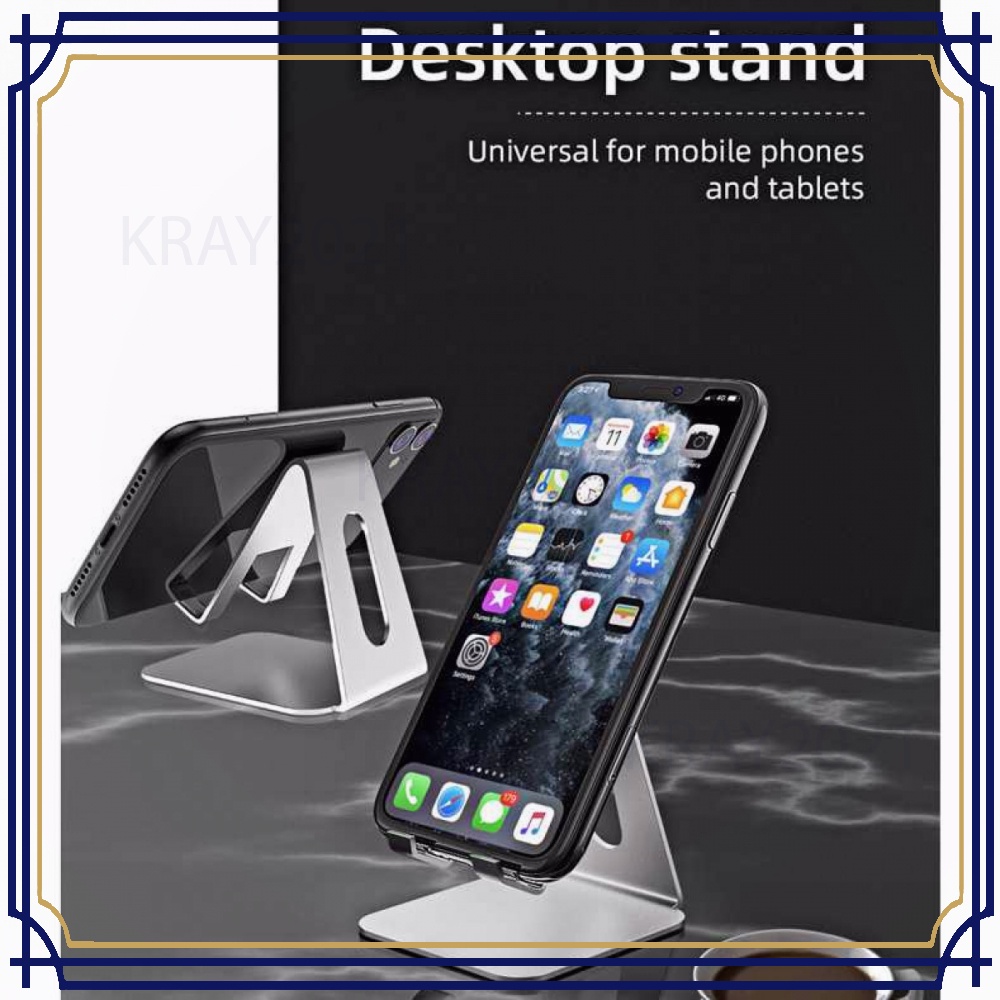 Smartphone Tablet Stand Holder Bahan Aluminium -TP046