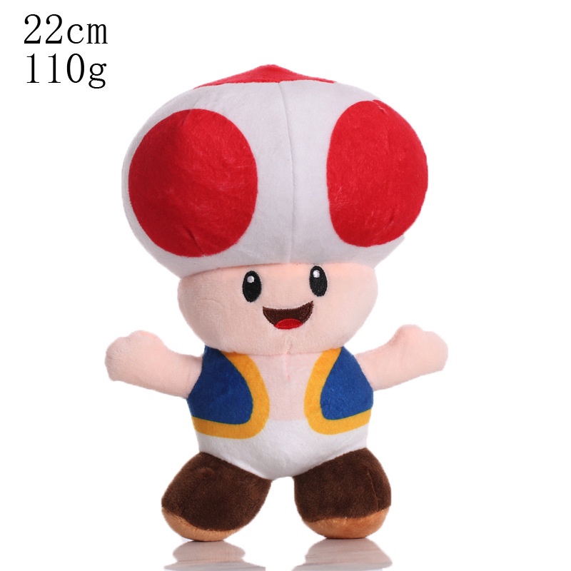 15 cm 25 cm Anime Game Super MARIO Bros Kodok Mainan Mewah Berdiri LUIGI Yoshy MARIO Boneka Hadiah Ulang Tahun