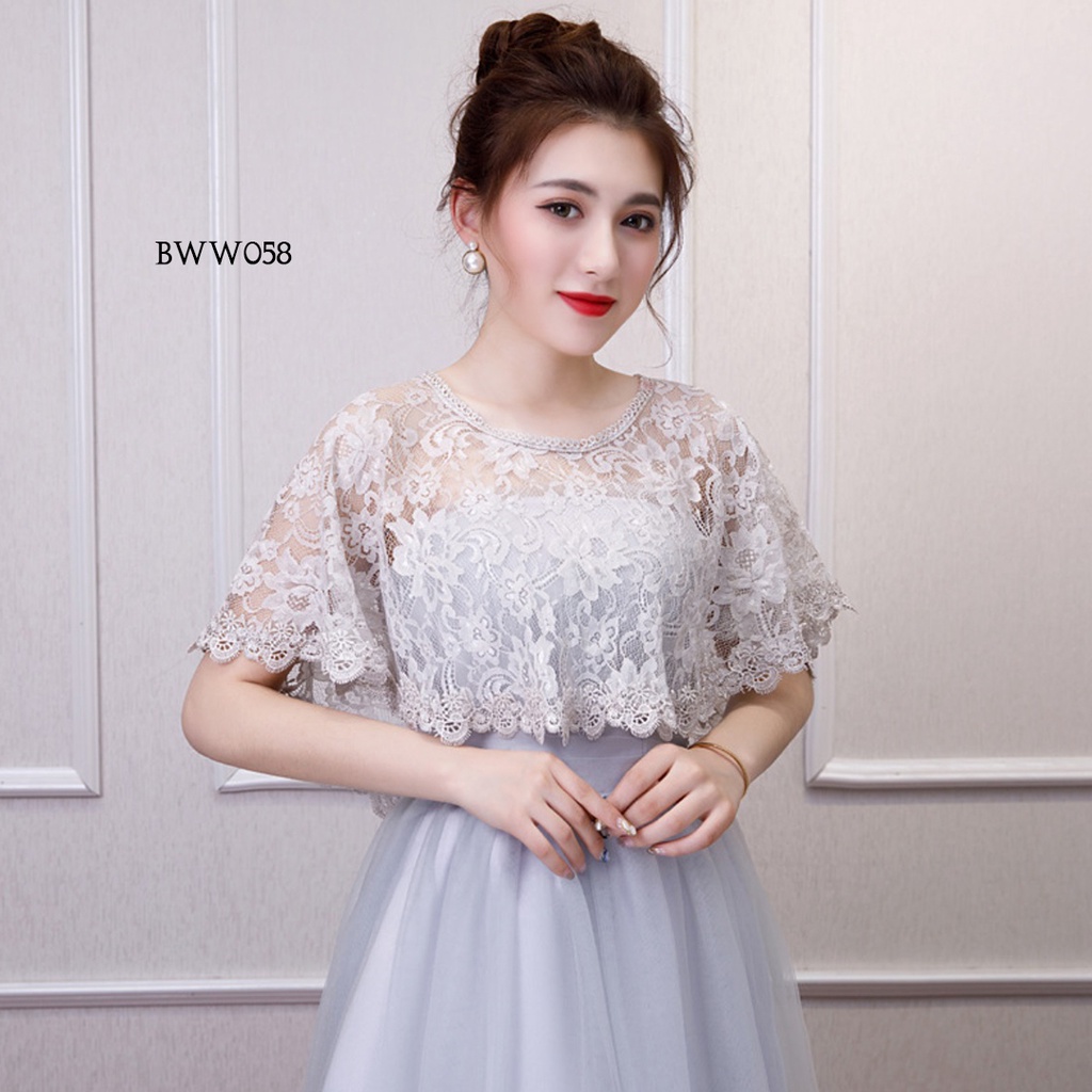 AKSESORIS WEDDING BOLERO PENGANTIN RENDA PREMIUM BWW058