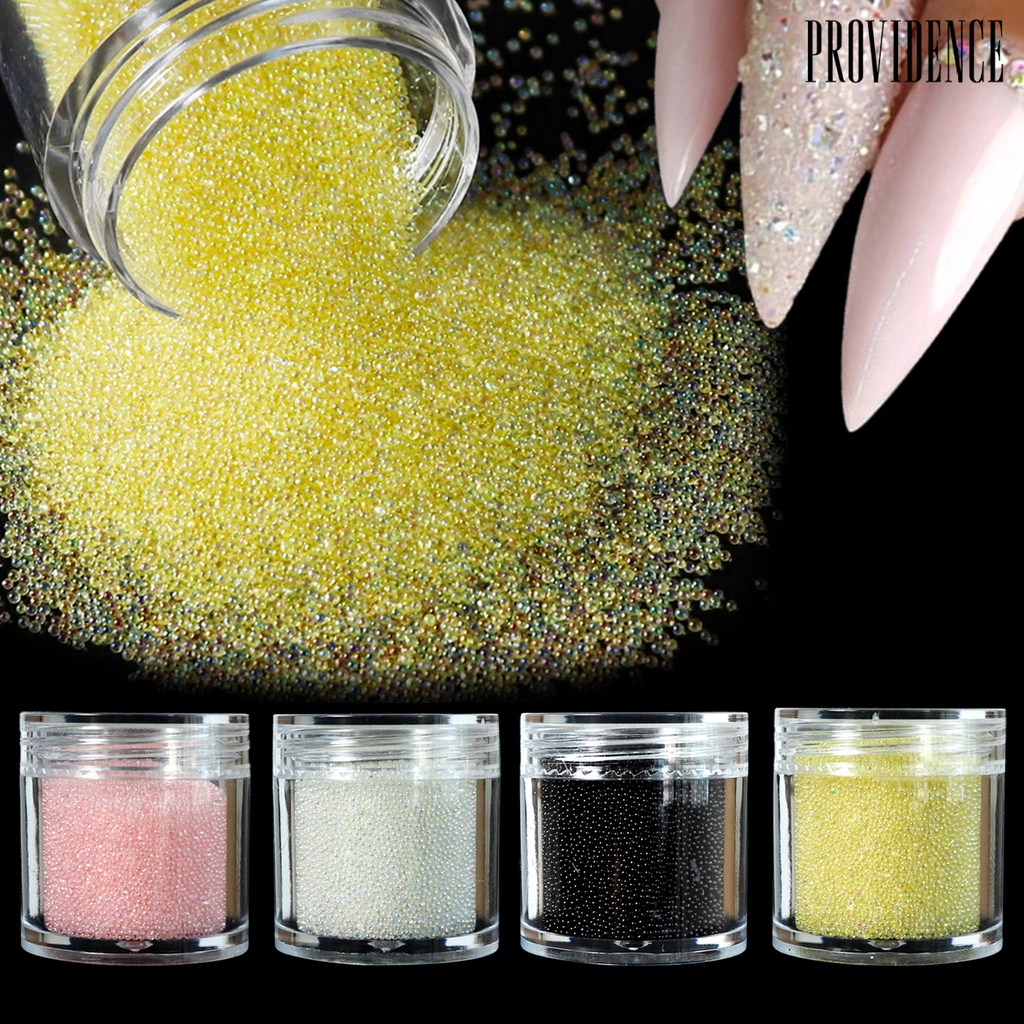 Providence 10ml Manik-Manik Nail Art Ada Lubang Tekstur Halus Warna Cerah Tempel Dengan Mudah Gelembung Manik-Manik Kaca DIY Pesona Kuku Untuk Salon Kuku