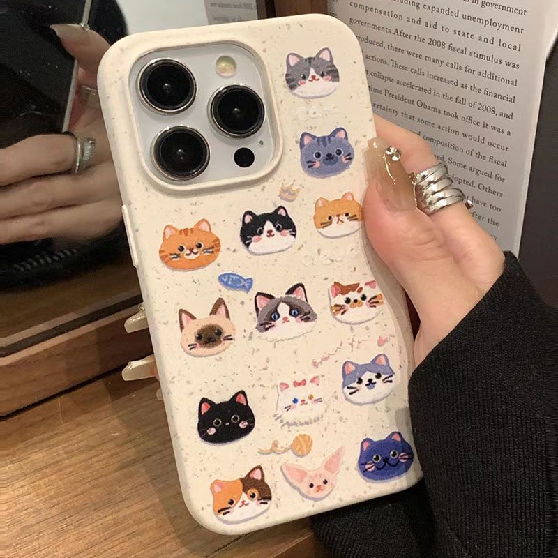 Cocok Untuk Iphone14 Pro Max iPhone Phone Case Ramah Lingkungan Degradable Phone Case Kamera Perlindungan Tahan Guncangan Kompatibel Dengan iPhone 13 13pro 13prm iPhone 11 7Plus 8Plus Xr XS 12 Pro Max Casing Ponsel