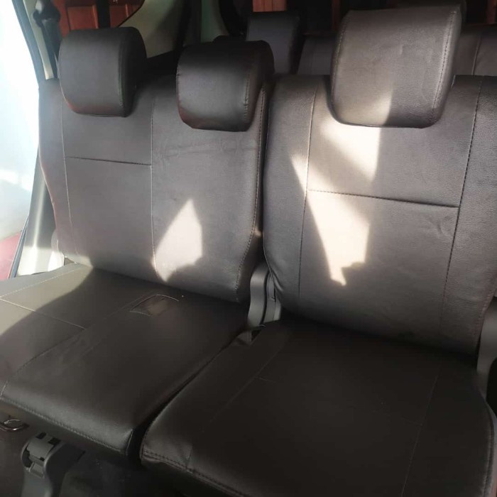 SARUNG JOK MOBIL CALYA SIGRA FULL SET 3 BARIS - HITAM MIX FINK, SIGRA