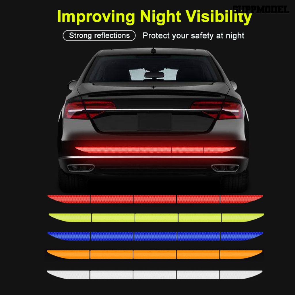 [SM Auto] 5Pcs/Set Stiker Reflektif Gaya Pelindung Tahan Air Body Mobil Tape Reflektif Untuk Kendaraan