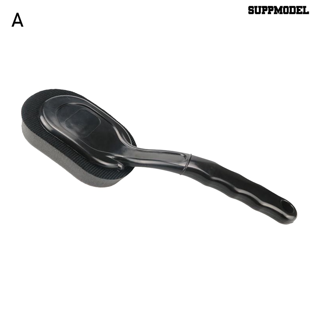 [SM Otomatis] Aplikator Pembersih Ban Desain Arc Spons Tahan Aus Sikat Pembersih Ban Mobil Dengan Gagang Panjang Untuk Ban Mobil