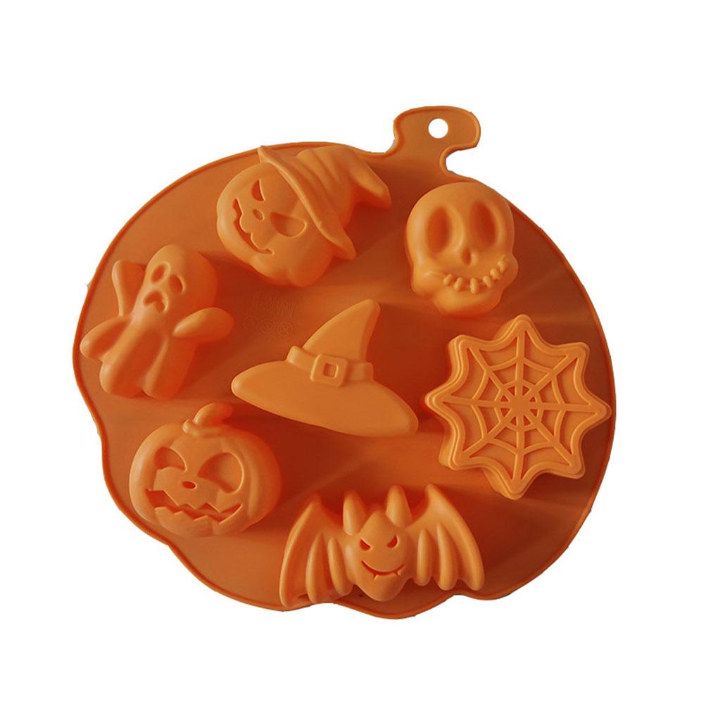 Halloween Cetakan Silikon Es Batu Cetakan Kue Cetakan Permen Labu Alat Baking Bakeware Pan Home Cookies Cupcake