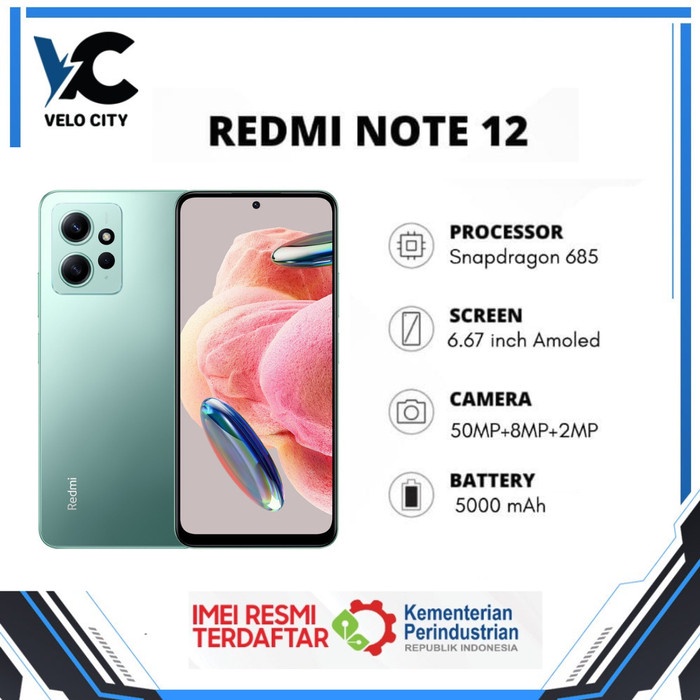 Xiaomi Redmi Note 12 4/128GB | 6/128GB | 8/128GB - Garansi Resmi