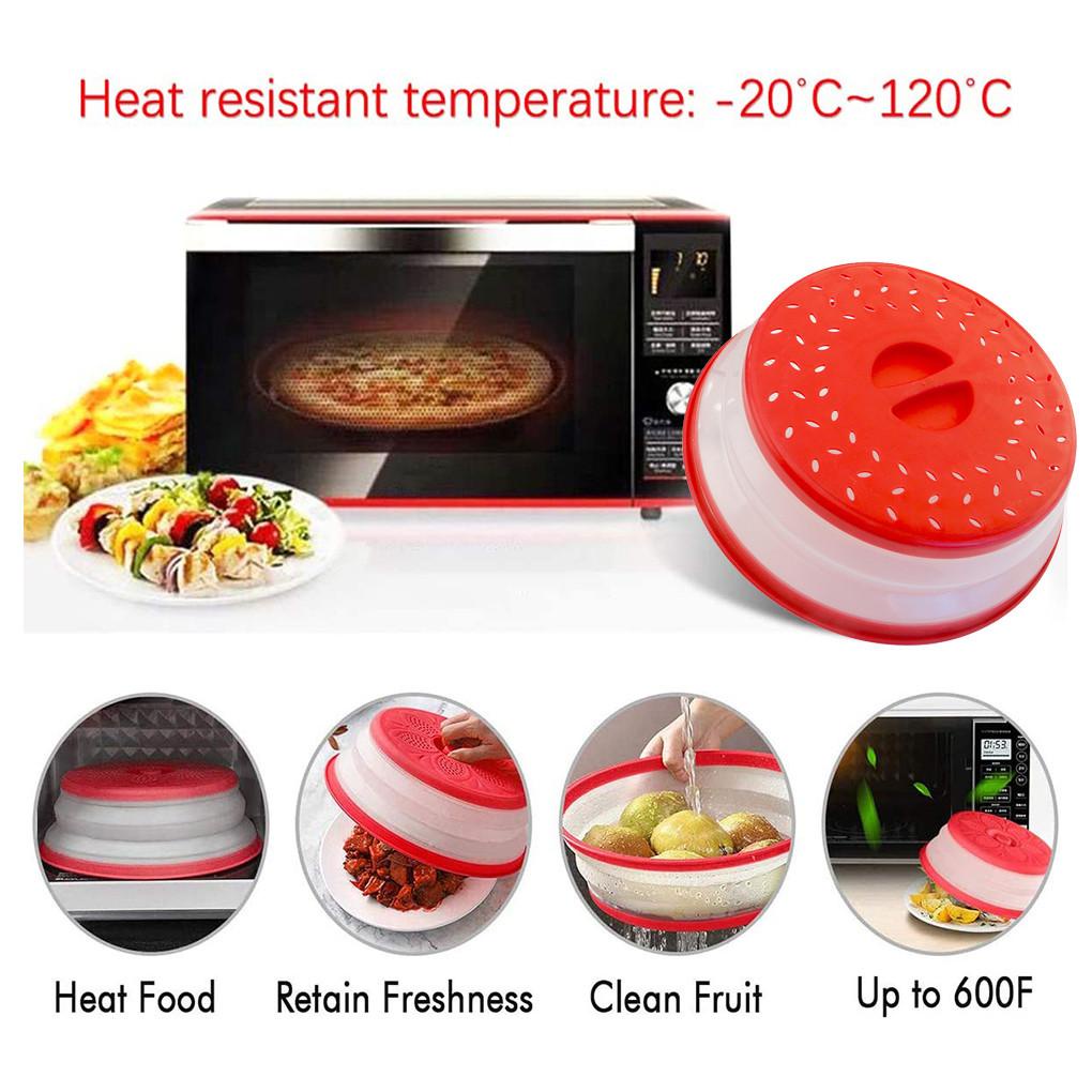 Microwave Safe Bowl Plate Cover Collapsible Microwave Splash Proof Cover/Penutup Piring Mangkuk Piring Mangkuk Piring Mangkuk Piring Mangkuk