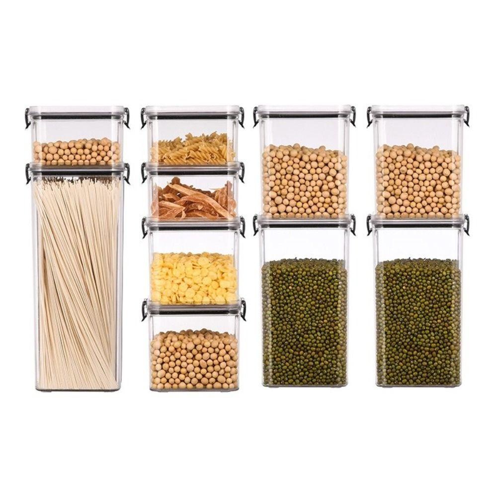 R-FLOWER Wadah Penyimpanan Kotak Penyimpanan Makanan Bening Multigrain Plastik