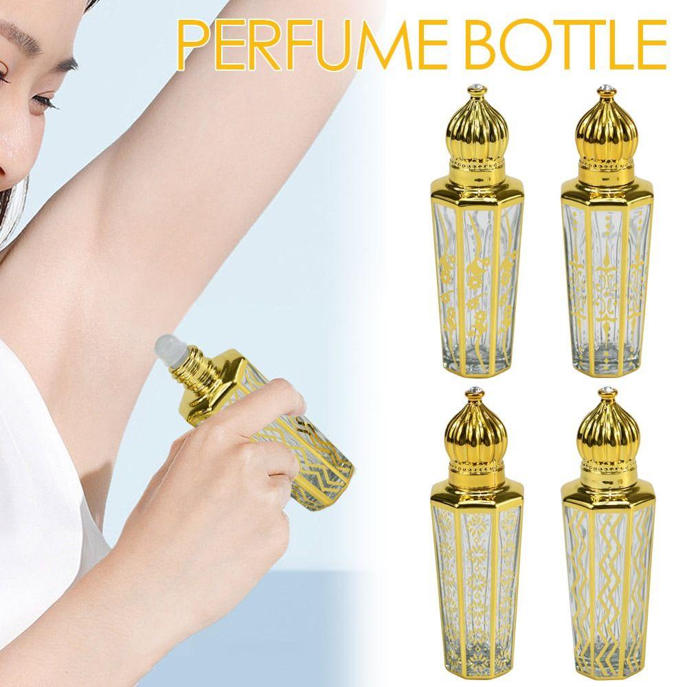 POPULAR Populer 2Pcs Roller Bottle Portable 15ml Bentuk Mahkota Wadah Kosong