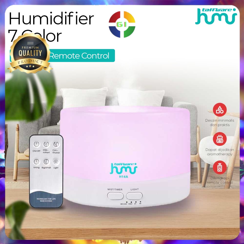 Humidifier 7 Color 500ml + Remote Control White