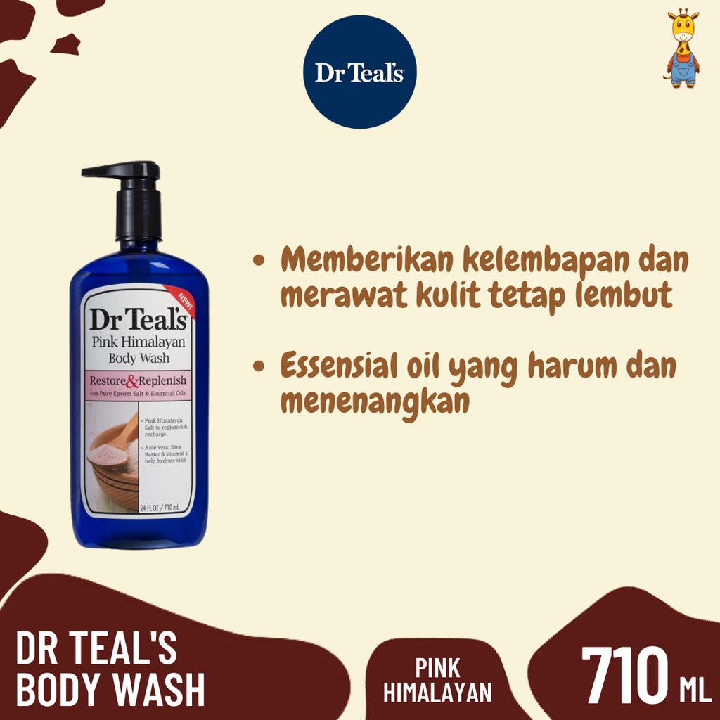Dr Teal's Body Wash With Pure Epsom Salt 710ml