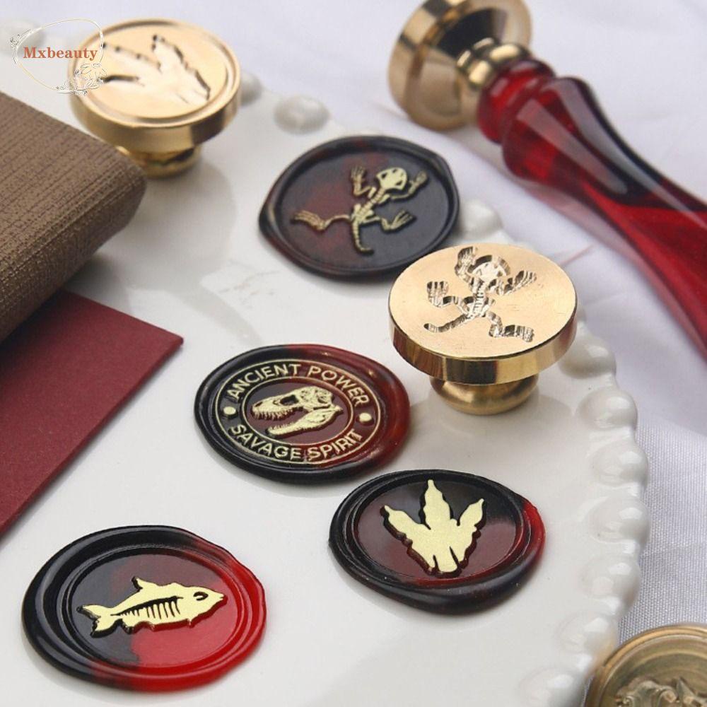 Mxbeauty Wax Seal Stamp Dinosaurus Alloy Engagement Terima Kasih Surat Tangan Akun DIY Album Amplop Cat Api Seal Stamp