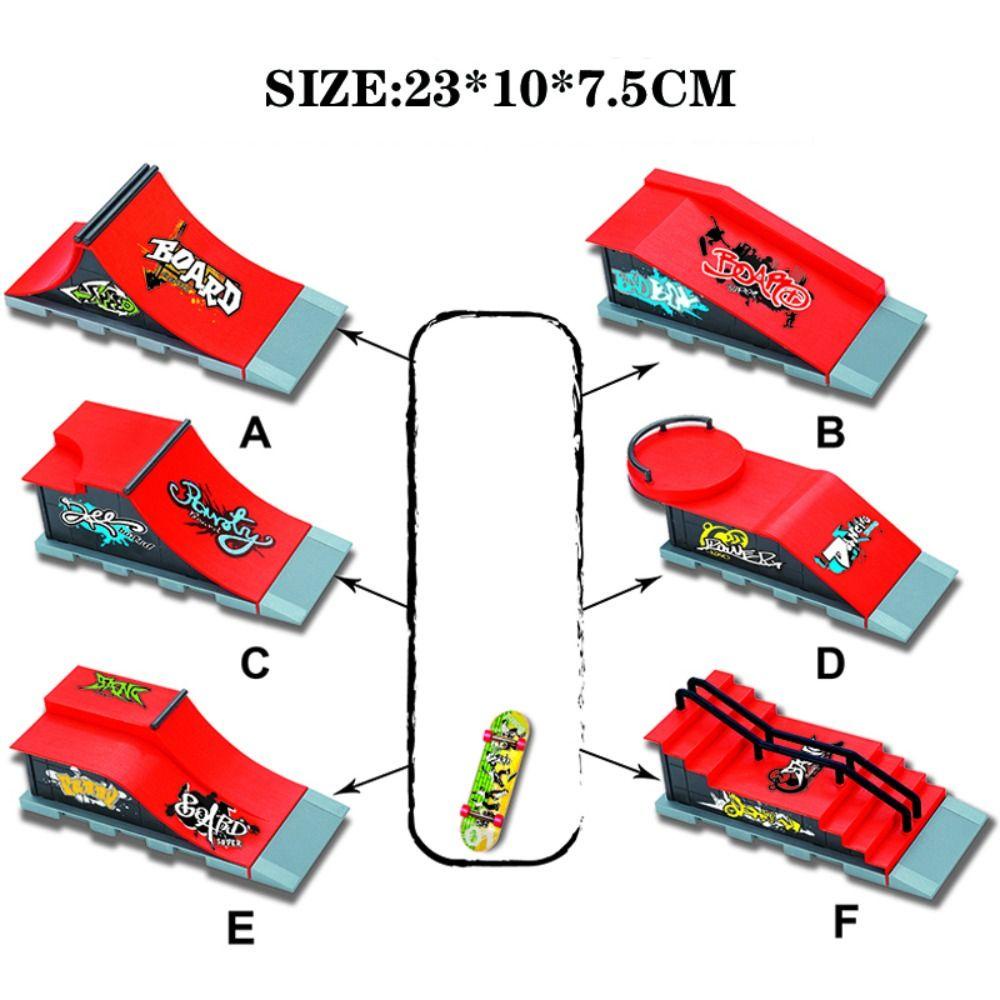 Mxbeauty Jari Skateboard Set Hadiah Natal Olahraga Jari Papan Surfing Jari Skuter Jari Pelatihan Edukasi Skate Taman Ramp Mainan